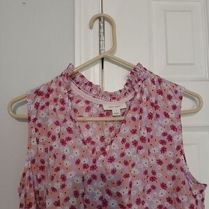 Floral Sleeveless Blouse - Pink Multi